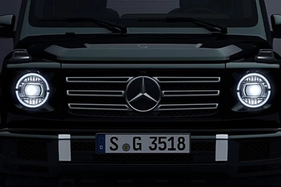 Mercedes-Benz G-Klasse Front Nahaufnahme Scheinwerfer